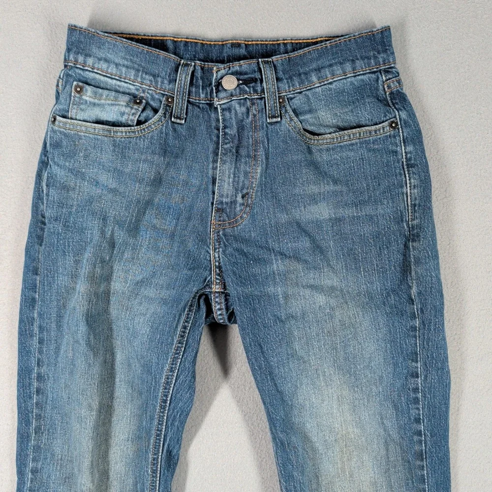 Levi's 512 Mens Jeans W28‎ L32 Blue Denim Straight Fit